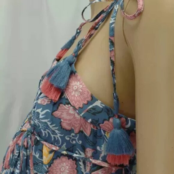 LOFT MATERNITY MULTICOLOR WILDFLOWER COLLAGECORE BEACHY DRESS SIZE: M NWT - Picture 7 of 8